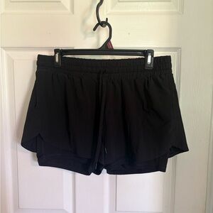 Avia Black Athletic Shorts Lightweight Elastic Waist